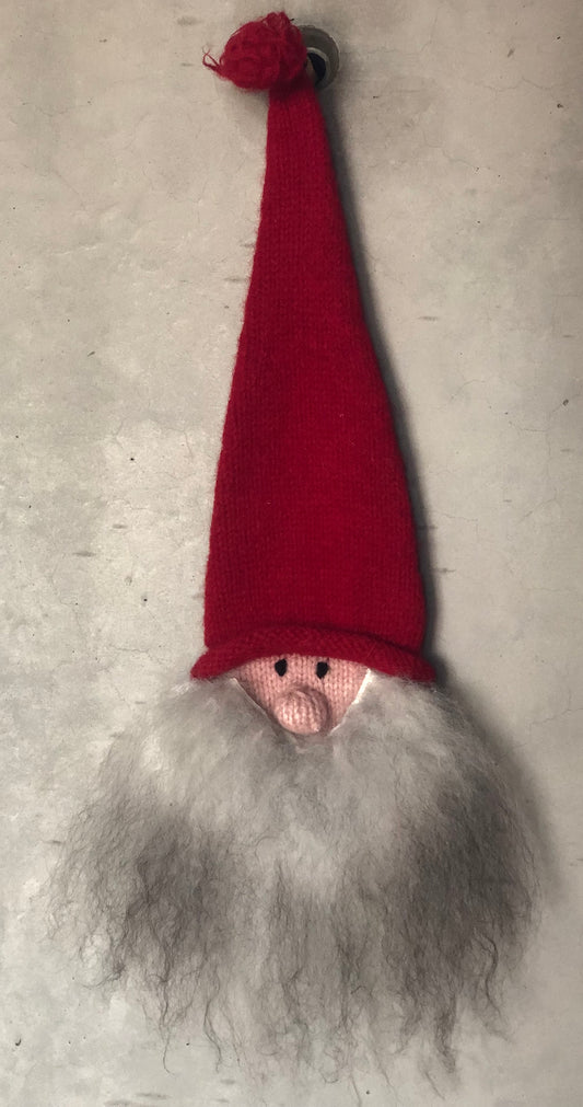 Håndstrikket nisse - vegghengt